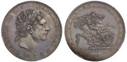 World Coins - George III 1819 Crown, edge year LIX, NGC MS62
