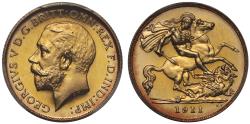 Ancient Coins - George V 1911 proof Half-Sovereign PR63 CAM