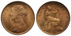 World Coins - Victoria 1890 Halfpenny