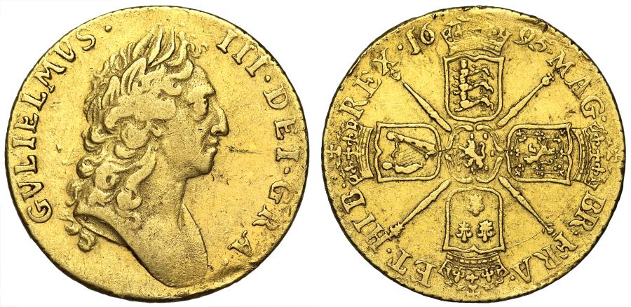William III 1695 Guinea, first bust | European Coins