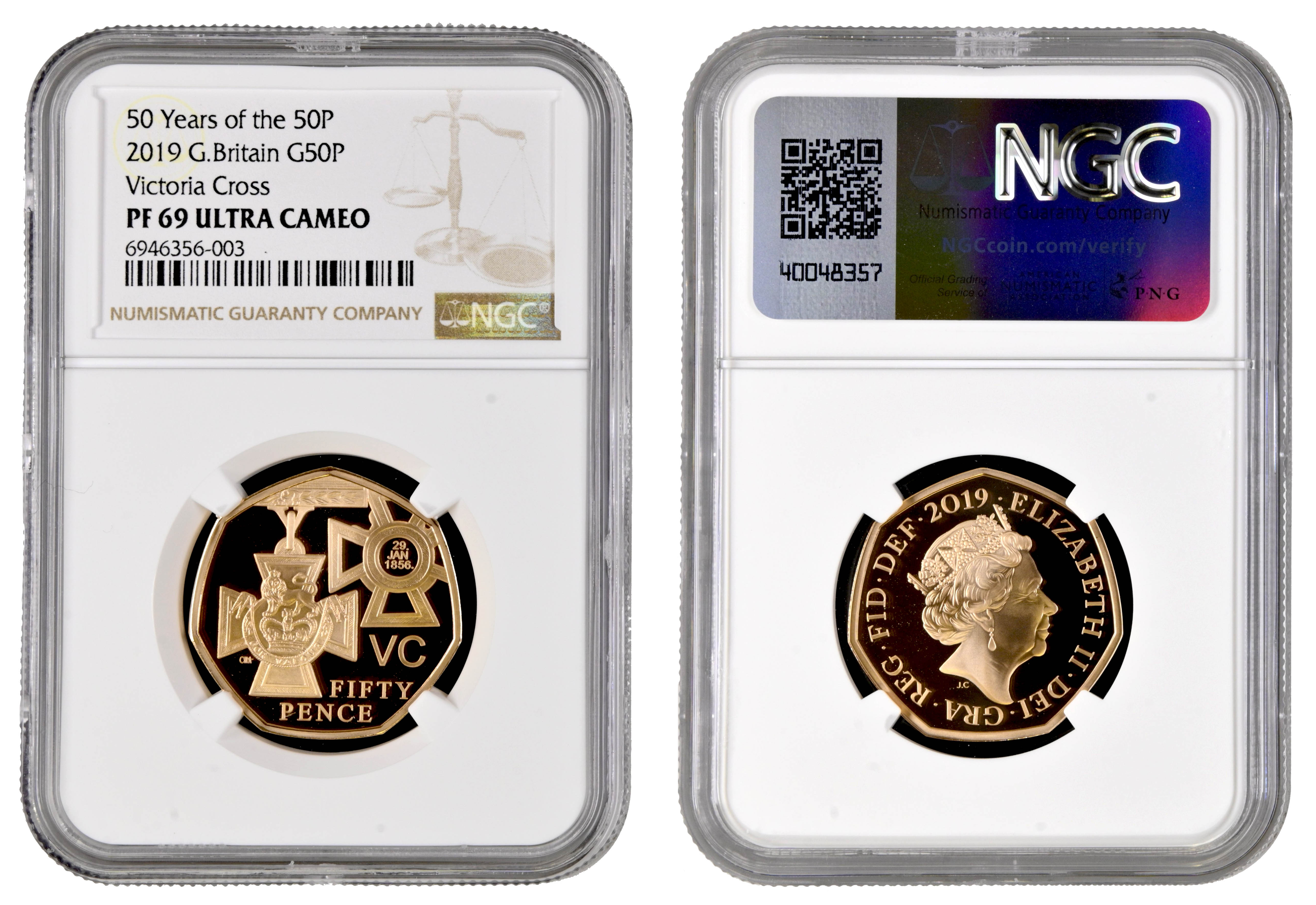 【G.Wセール】 2012 バトルロード 3位 ビクトリーカップ 英語 PSA9 Elizabeth II 2019 PF69 UC gold 50p Victoria Cross, Low mintage