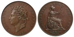 World Coins - George IV 1826 proof Halfpenny CGS 82