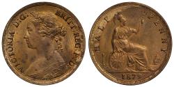World Coins - Victoria 1879 Halfpenny
