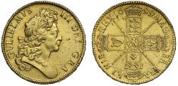 World Coins - William III 1699 Five-Guineas, first date for denomination in this reign
