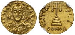 Ancient Coins - Tiberius III, Gold Solidus, MS 5/5 2/5.