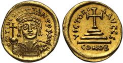 Eski Paralar - Tiberius II Constantine altın Solidus, Kartaca