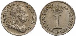 World Coins - George I 1716 silver Penny, no stop after date, NGC MS63