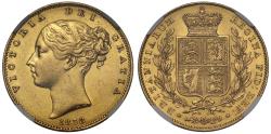 World Coins - Victoria 1838 Sovereign, Coronation year, first date in reign AU58