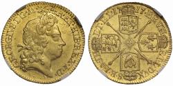 World Coins - George I 1717 Half-Guinea first bust, rare date, MS62 ex Traveller Collection