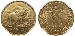 World Coins - German East Africa, 15-Rupien, 1916-T, UNC Details.