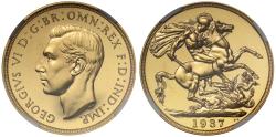 World Coins - George VI 1937 proof Two-Pounds PF64 Coronation issue