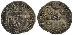 World Coins - Scotland, James VI 1572 Quarter Merk of Forty Pence