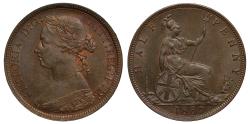 World Coins - Victoria 1887 Halfpenny
