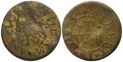 World Coins - 17th Century Token, Huntingdonshire, St Ives, William & Job Perret, Farthing
