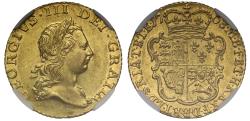 World Coins - George III 1768 Half-Guinea, second head, NGC AU58