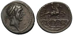 Ancient Coins - L Marcius Philippus, Silver Denarius, 56 BC.