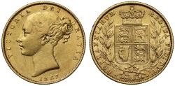World Coins - Victoria 1862 Sovereign, F over so-called A, Hill 45A R2