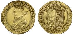 World Coins - Charles I Unite, Group B, mm African head, overstruck reverse legend