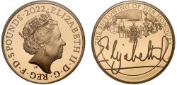 Ancient Coins - Elizabeth II 2022 proof Five-Pounds Investitures