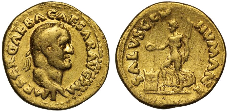 Galba, gold Aureus, mint of Rome | Roman Imperial Coins