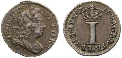 World Coins - George I 1718 silver Penny, Z type 1 in date, no stop after GRA