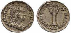 World Coins - George I 1720 silver Penny, with HIPEX reading on reverse NGC MS62