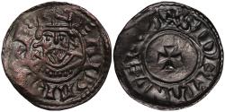 World Coins - Edward the Confessor Penny, Facing bust type, Wareham Mint, Sideman