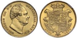 World Coins - William IV 1835 Sovereign, MS62, rare date