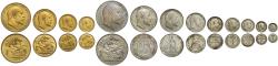 World Coins - Edward VII 1902 13-coin matt proof Set, Coronation issue, £5 to Maundy Penny