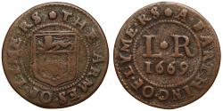 World Coins - Dorset 17th century Token, Lyme Regis, Town Farthing 1669
