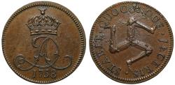 World Coins - Isle of Man, James Murray (1736-65), copper penny, 1758
