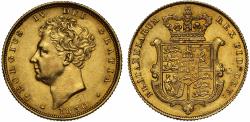 World Coins - George IV 1830 Sovereign, final year for reign, bare head issue NGC AU55