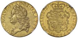 World Coins - George II 1751 Guinea old bust MS62, by far the finest graded Very Rare