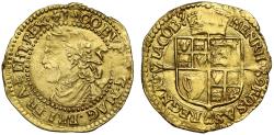 World Coins - James I gold Quarter-Laurel, 3rd coinage, bust with straight ties, mm lis