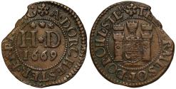 World Coins - Dorset 17th century Token, Dorchester Town Farthing, 1669