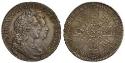 World Coins - William and Mary 1692 Halfcrown