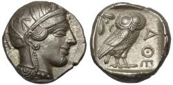 Ancient Coins - Attica, Athens, Silver Tetradrachm.