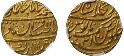 World Coins - Mughal Empire, Muhammad Shah, Gold Mohur, MS62.