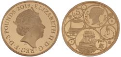 World Coins - Elizabeth II 2019 PF70 Five-Pounds Victoria bicentenary