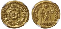Ancient Coins - Maurice Tiberius, Gold Solidus, Carthage.