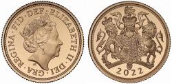 World Coins - Elizabeth II 2022 proof piedfort Sovereign Platinum Jubilee