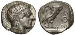 Ancient Coins - Attica, Athens, Silver Tetradrachm.