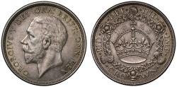 World Coins - George V 1928 Wreath Crown, only 9,034 struck