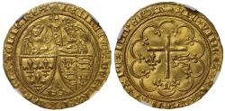 World Coins - Henry VI gold Salut d'Or Amiens Mint MS64, variety with star stops reverse