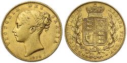 World Coins - Victoria 1838 Sovereign, first young head, first date issued for reign