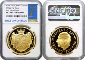 World Coins - Charles III 2026 gold  2oz PF70 First Day Issue William IV Crown