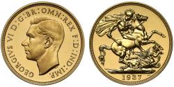 World Coins - George VI 1937 proof Two-Pounds PF65* Coronation issue