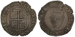 World Coins - Ireland, Elizabeth I third base coinage Shilling, mm star