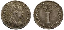 World Coins - George I 1716 silver Penny, no stop after date