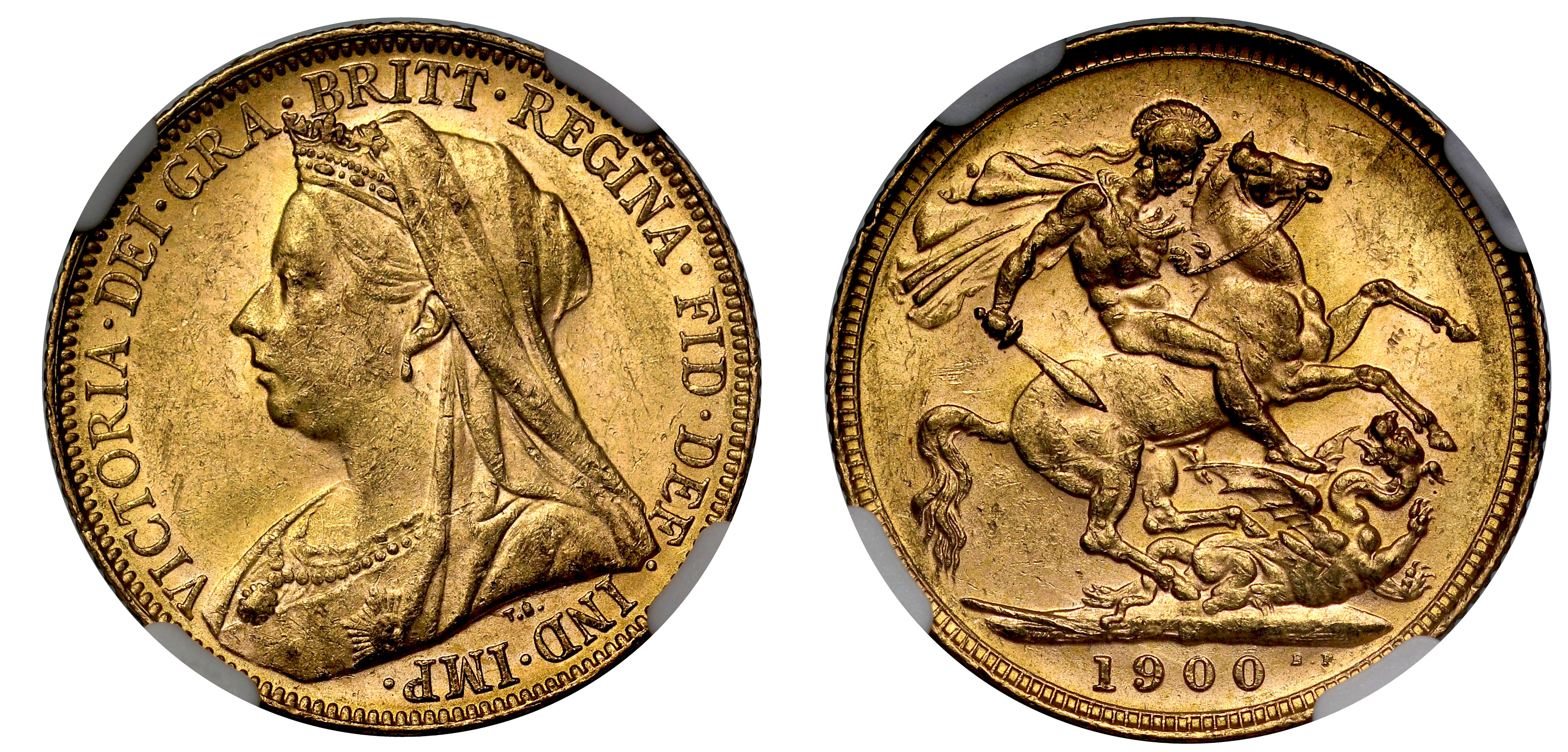 Victoria 1900-M Sovereign, old head NGC MS62 | European Coins